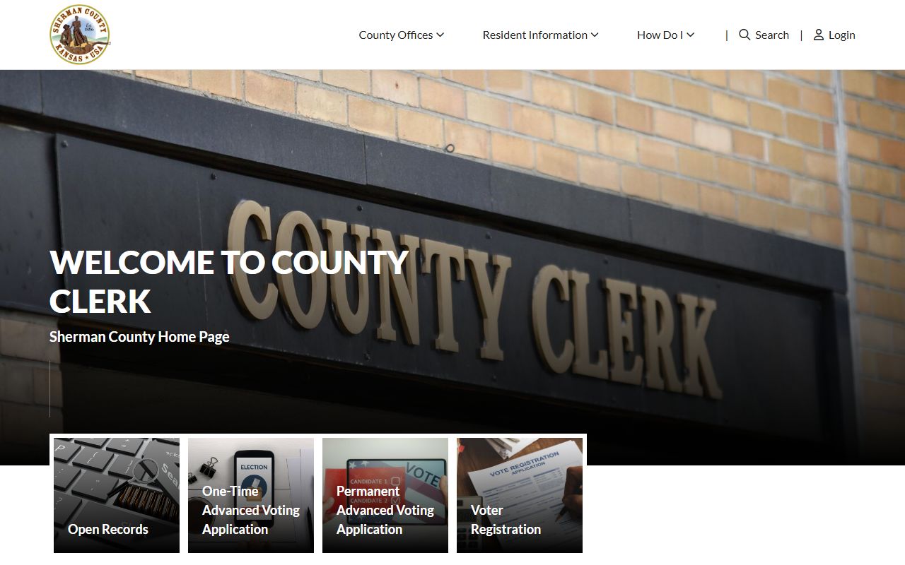 Sherman County Clerk of the District Court and County Clerk split