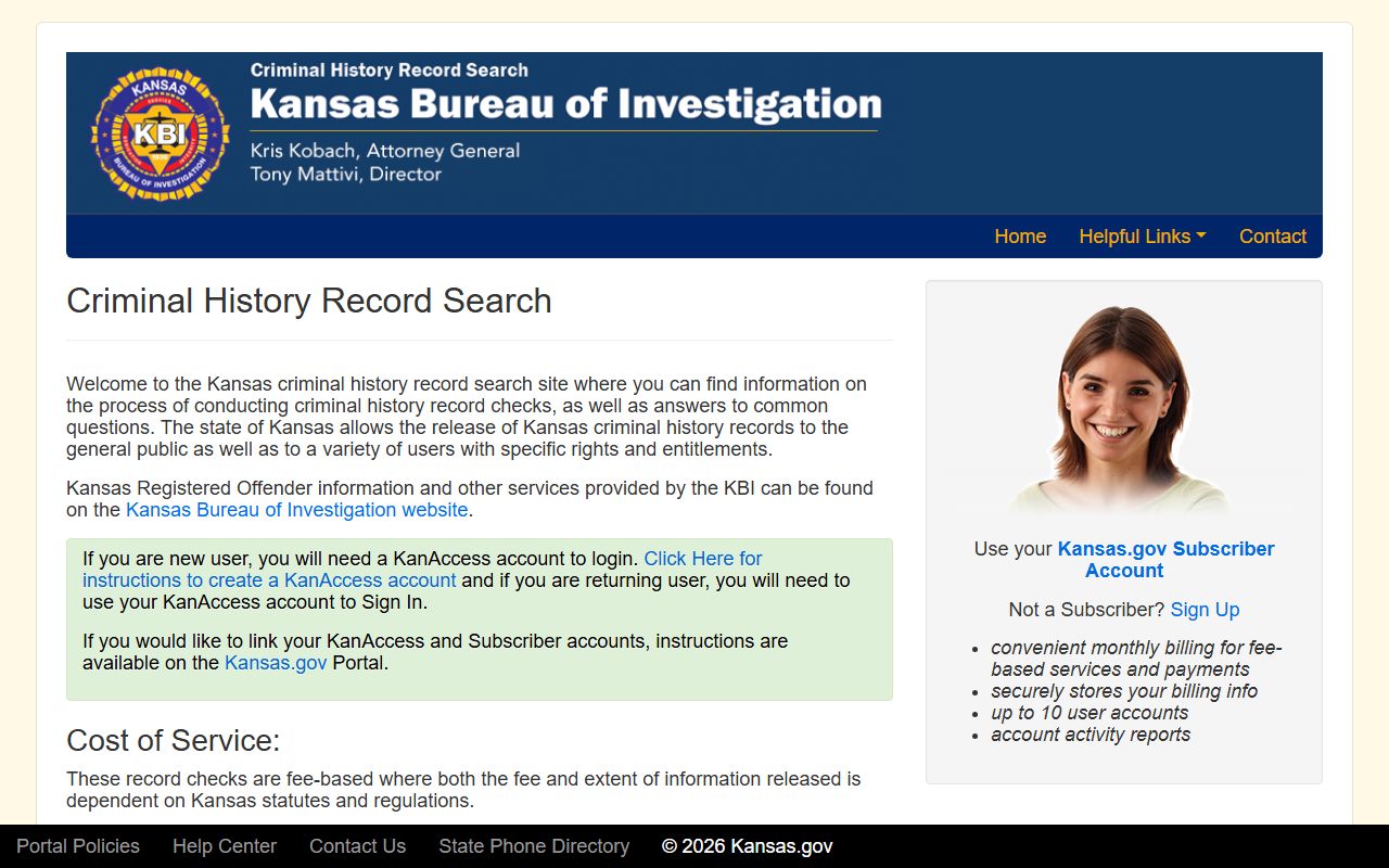Sherman County criminal court records KBI criminal history source
