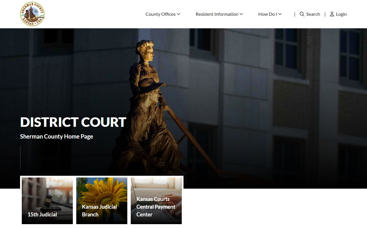 Sherman County probate records District Court page