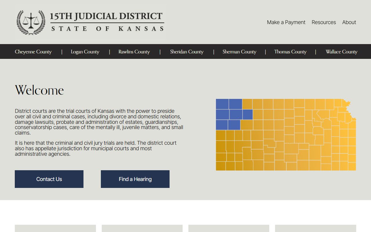 Sherman County traffic court records and 15th Judicial District traffic source